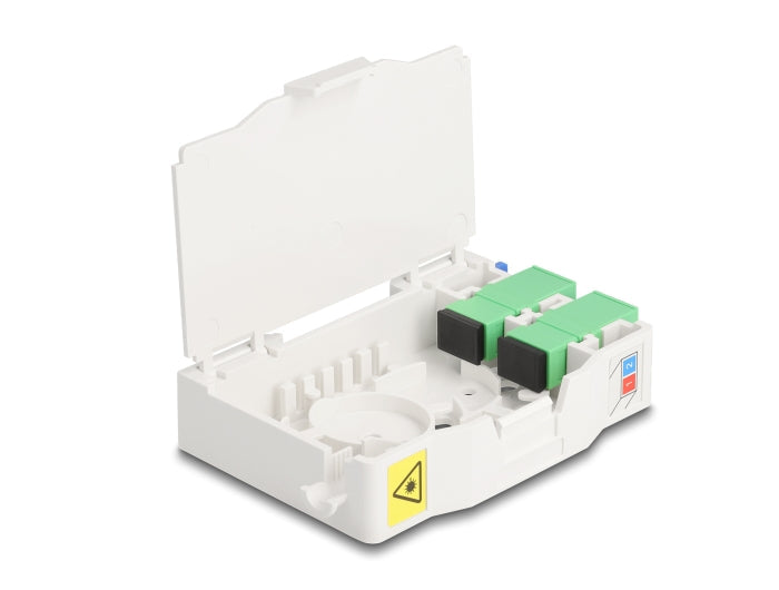 קופסא FTTH DIN Rail לחיבור 2 סיבים אופטיים SC Simplex דגם 85935 - delock.israel