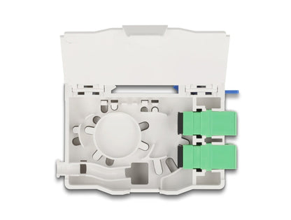 קופסא FTTH DIN Rail לחיבור 4 סיבים אופטיים SC Simplex דגם 88097