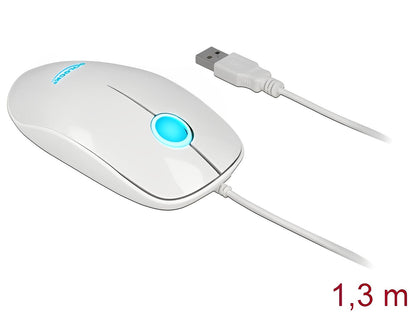 עכבר אופטי USB LED עם 3 לחצנים - delock.israel