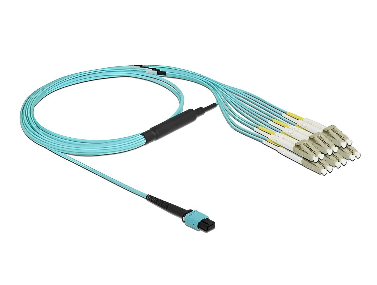 Delock Optical Fiber Cable MPO female to 12 x LC Duplex male, Multi-mode OM3, 50/125 µm, 2 m -delock.israel