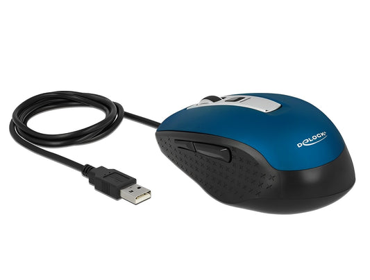 Delock Optical 5-button Mouse USB Type-A blue - delock.israel