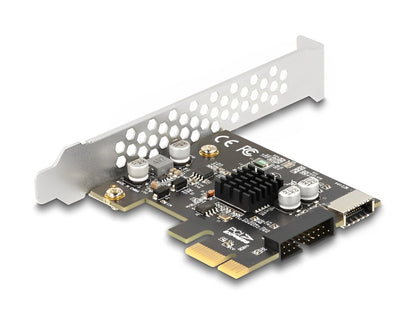 Delock PCI Express x1 Card to 1 x internal USB 5 Gbps Type-E Key A and 1 x 19 pin USB pin header male - Low Profile Form Factor - delock.israel