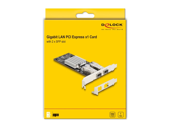 Delock PCI Express x1 Card to 2 x SFP slot Gigabit LAN i350 - delock.israel