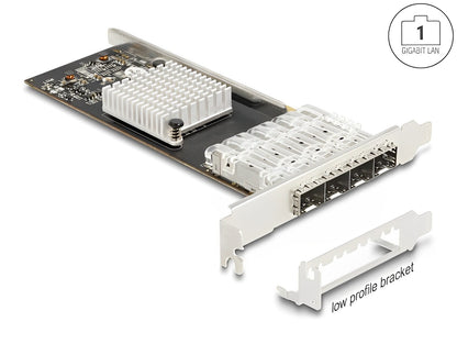 Delock PCI Express x4 Card to 4 x SFP slot Gigabit LAN i350 - delock.israel