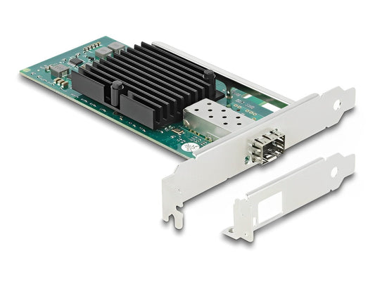 כרטיס ה-PCI Express מבית Delock גרמניה מספק חיבור לטרנסיבר ג'יביק +SFP עם קצב העברת נתונים של עד 10 גיגה-ביט לשנייה