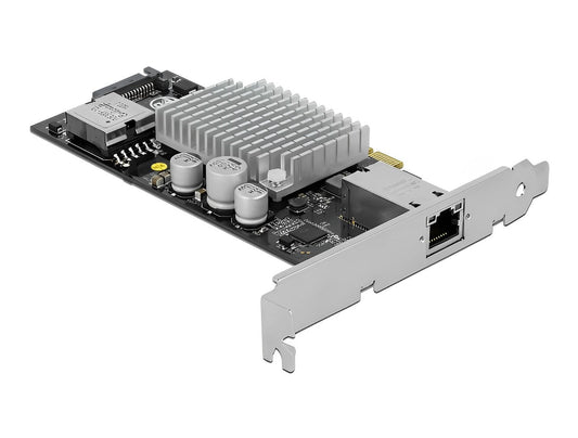כרטיס ה-PCI Express מבית Delock גרמניה מציע יציאת רשת 1 עם קצב העברת נתונים של עד 10Gbps באמצעות כבלי נחושת סטנדרטיים מסוג Cat.7 או Cat.6A