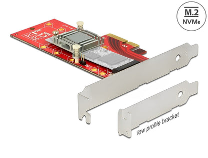 כרטיס PCI-E x4 Low Profile עם גוף קירור עבור כונן M.2 NVMe 110mm - delock.israel