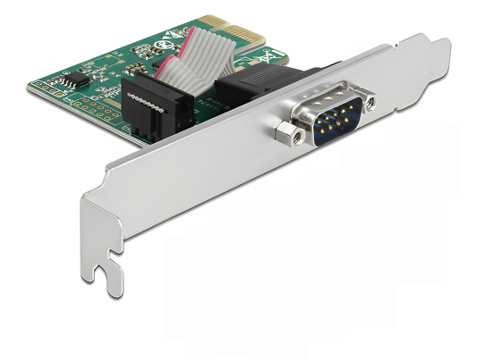 כרטיס PCIe x1 Serial RS-232 Low profile עם יציאת DB9 צ'יפ ASIX - delock.israel