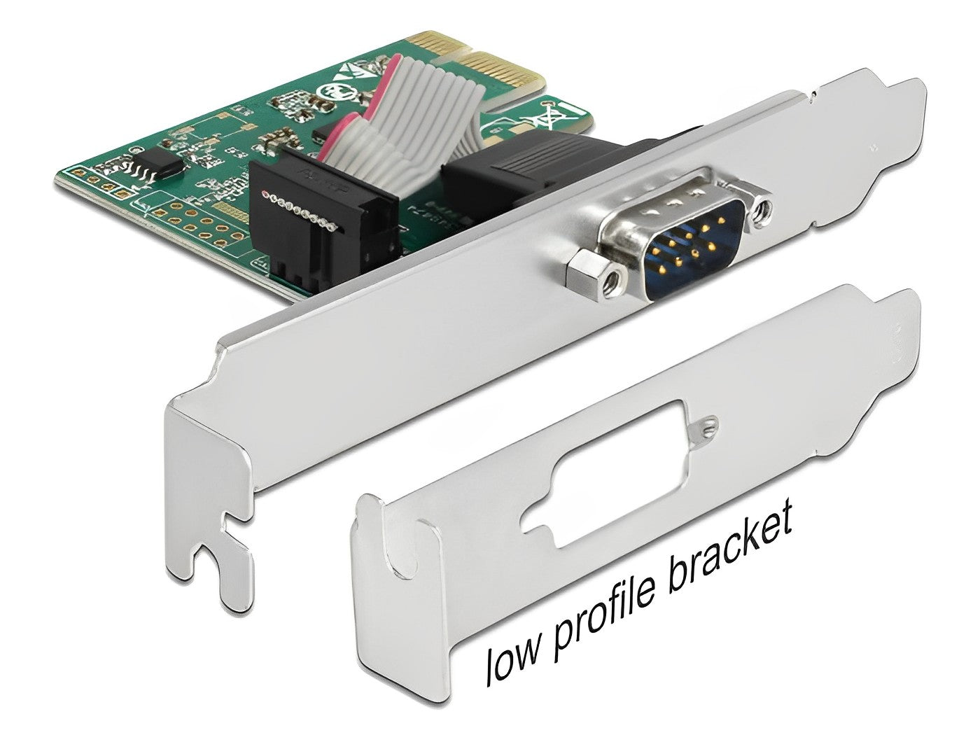 כרטיס PCIe x1 Serial RS-232 Low profile עם יציאת DB9 צ'יפ ASIX - delock.israel