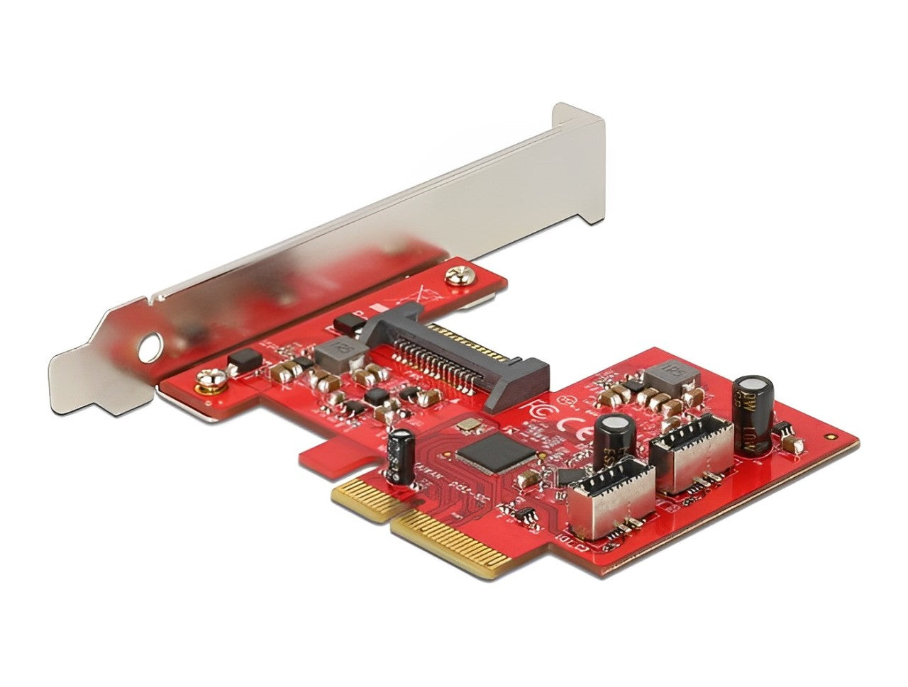 Delock PCI Express x4 Card to 2 x internal USB 10 Gbps Type-E Key A 20 pin female- delock.israel