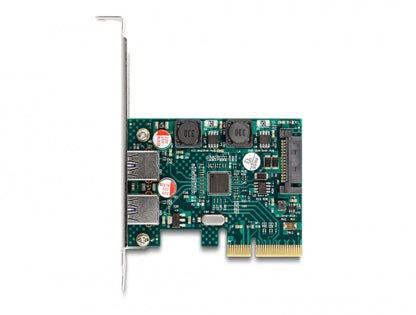 כרטיס PCIe x4 USB 10Gbps Low Profile עם 2 יציאות USB-A צ'יפ Asmedia - delock.israel