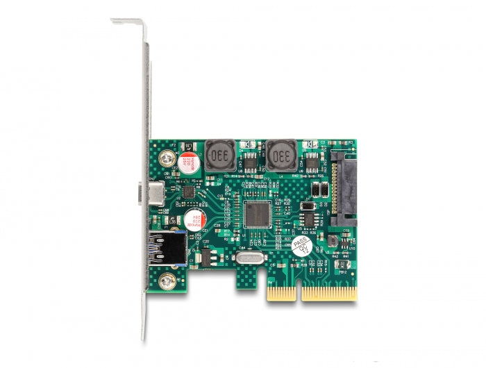 כרטיס PCIe x4 USB 10Gbps Low Profile עם 2 יציאות USB צ'יפ Asmedia - delock.israel