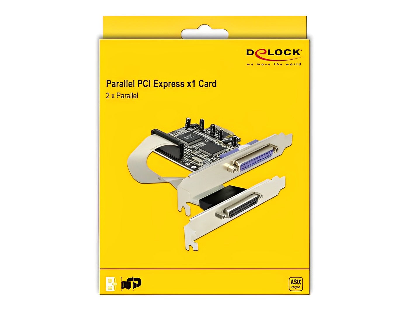 כרטיס PCIe x1 Parallel Low profile עם 2 יציאות DB25 - delock.israel