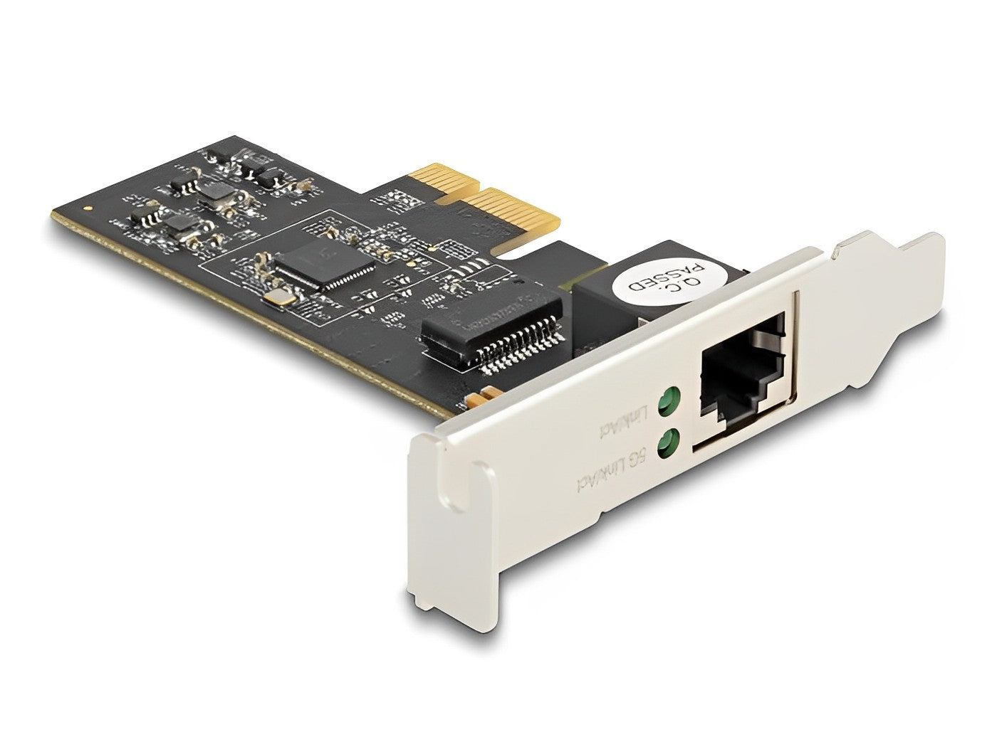 כרטיס רשת קווי PCIe x1 5Gigabit LAN Low profile עם יציאת RJ45 צ'יפ Realtek - delock.israel