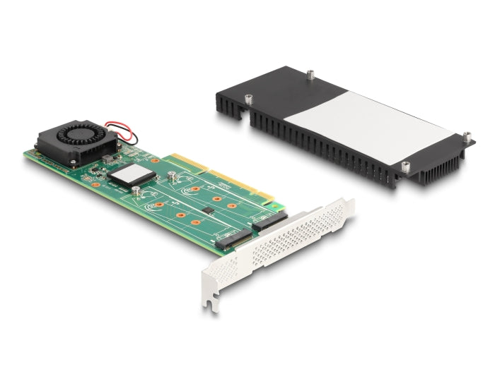 Delock PCI Express x8 Card to 2 x internal NVMe M.2 Key M with RAID - Low Profile Form Factor -delock.israel