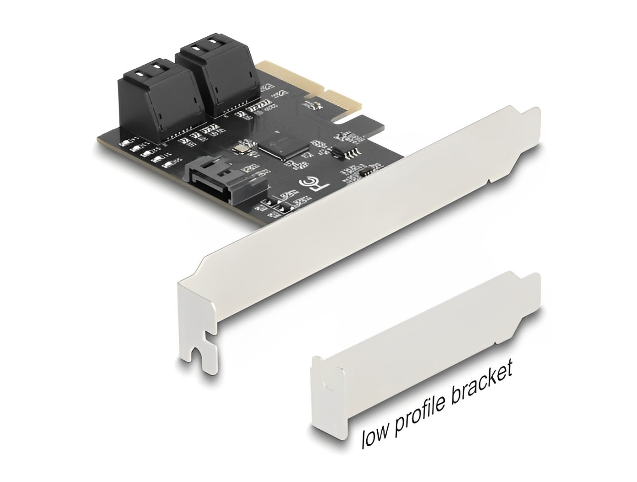 כרטיס PCIe x4 Low Profile מציה 5 יציאות SATA 6 Gb/s פנימיות