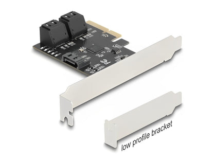 כרטיס PCIe x4 Low Profile מציה 5 יציאות SATA 6 Gb/s פנימיות