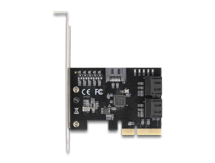כרטיס PCIe x4 Low Profile מציה 5 יציאות SATA 6 Gb/s פנימיות