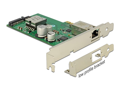 כרטיס רשת קווי PCIe x1 Gigabit Low profile עם יציאת +RJ45 PoE - delock.israel