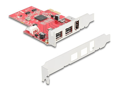 Delock PCI Express x1 Card to 2 x external FireWire B + 1 x external FireWire A - Low Profile Form Factor - delock.israel