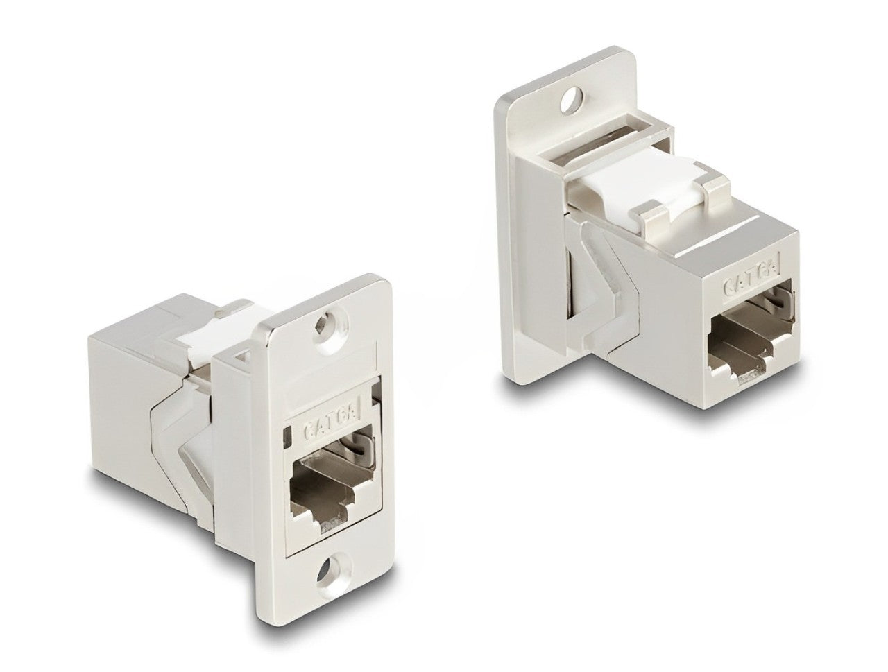 Delock Panel Mount RJ45 Keystone Module coupler jack to jack Cat.6A metal conical
-delock.israel