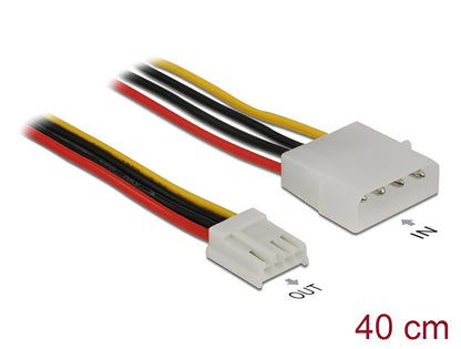 Delock Power Cable 4 pin male > 4 pin floppy female 40 cm - delock.israel