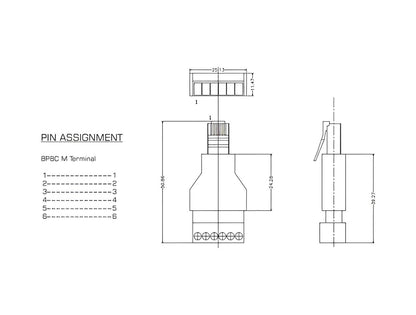 Delock RJ12 plug to Terminal Block Adapter 6 pin 2-part - delock.israel