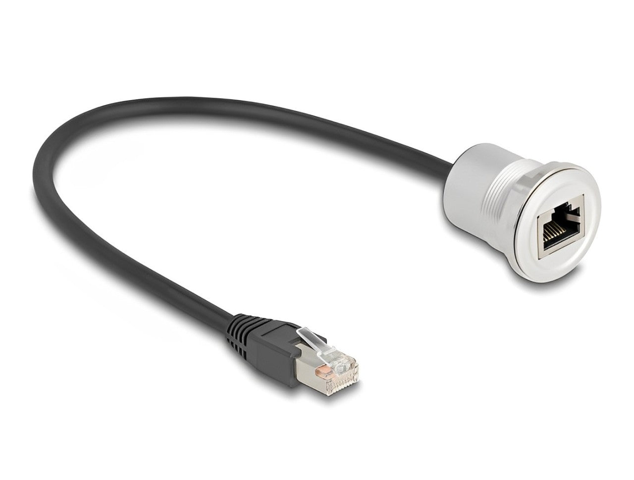 מתאם רשת אלומיניום RJ45 Cat.5e STP ז/נ על כבל 30 ס