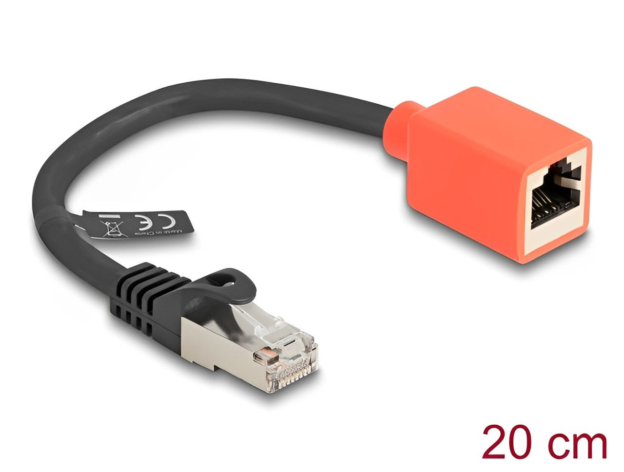 Delock RJ45 Device Protection Adapter Cat.6A S/FTP 20 cm (Break Away Adapter) - delock.israel