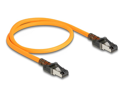 כבל רשת מסוכך RJ45 Cat.6A S/FTP ז/ז עם פונקציית זיהוי מיקום הכבל צבע כתום - delock.israel