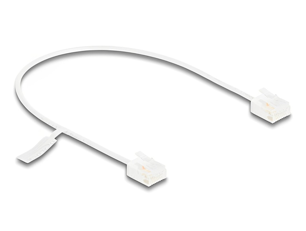 Delock RJ45 Network Cable Cat.6 UTP Ultra Slim 0.3 m white with short plugs - delock.israel