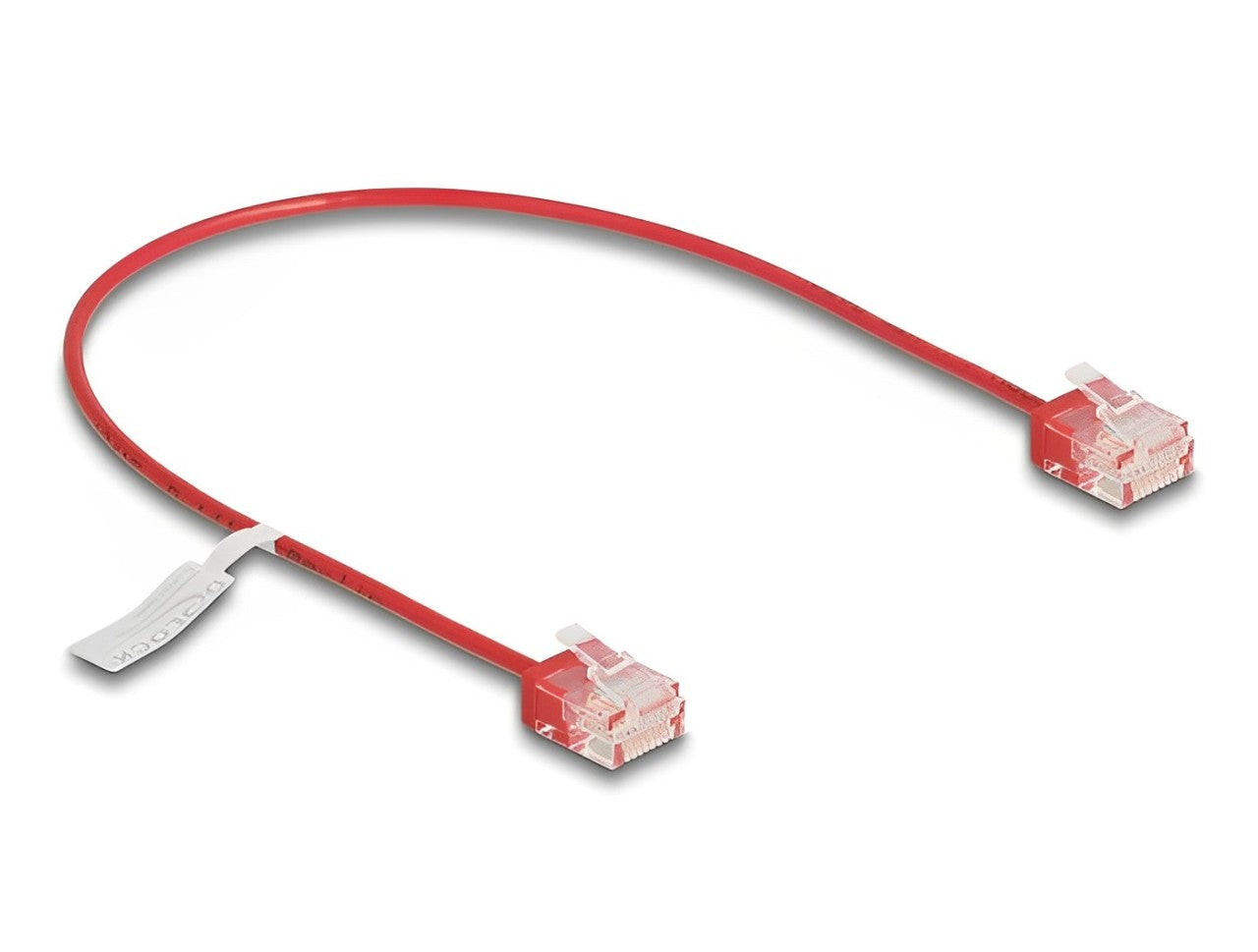 Delock RJ45 Network Cable Cat.6 UTP Ultra Slim 0.3 m red with short plugs - delock.israel