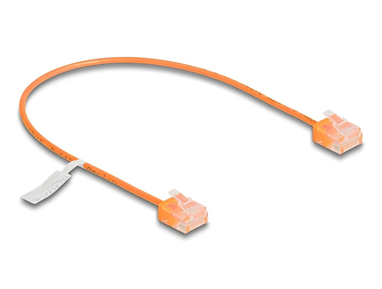 Delock RJ45 Network Cable Cat.6 UTP Ultra Slim 0.3 m orange with short plugs - delock.israel