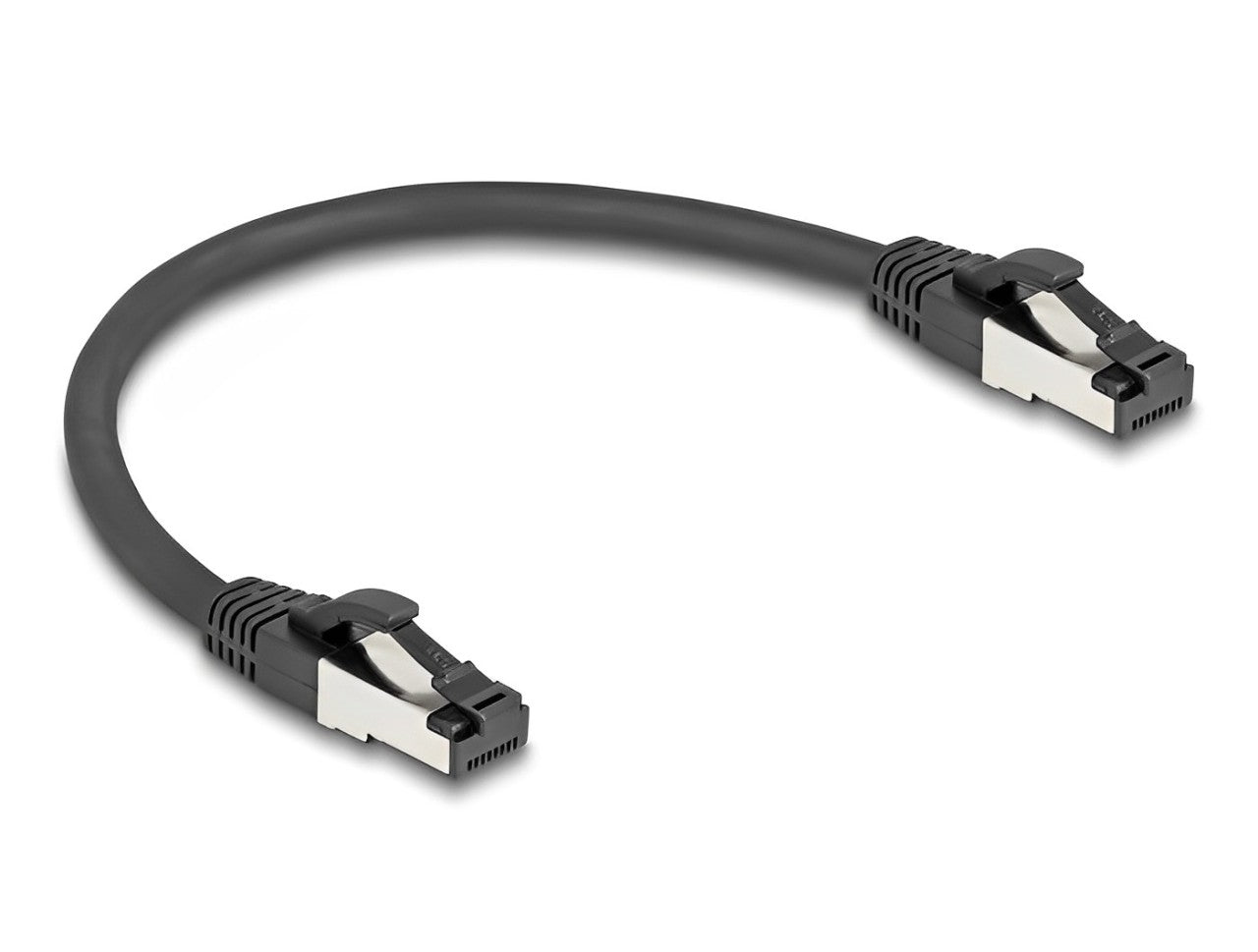 Delock RJ45 Network Cable Cat.8.1 S/FTP 0.25 m up to 40 Gbps black - delock.israel