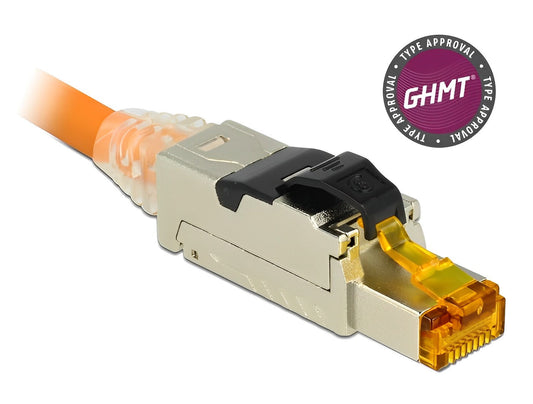 תקע רשת מסוכך GHMT Certified RJ45 Cat.8.1 ללא כלי עבודה - delock.israel