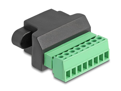 Delock RJ45 jack to Terminal Block Adapter for Installation 8 pin 2-part - delock.israel