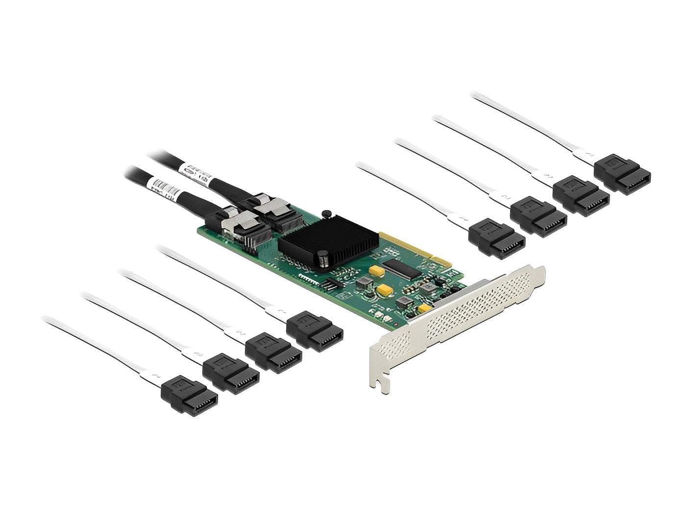 כרטיס SATA PCI-E x8 Low Profile עם 8 יציאות SATA 6 Gb/s - delock.israel