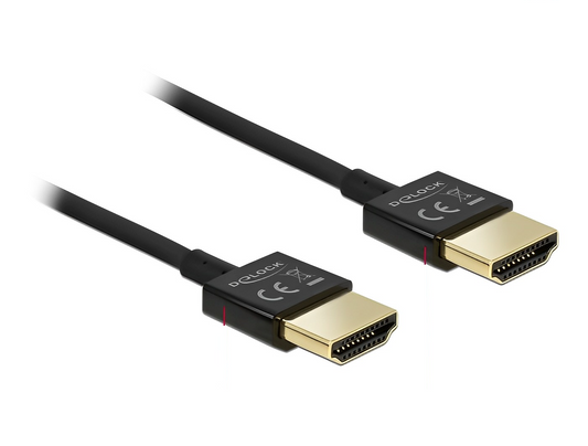 כבל HDMI 4K מבית DELOCK גרמניה מאפשר העברת אותות אודיו ווידאו באיכות גבוהה ותומך בטכנולוגיות מתקדמות כגון 4K Ultra HD ו-3D