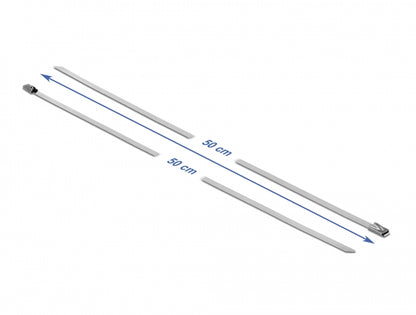 Delock Stainless Steel Cable Ties L 500 x W 4.6 mm 10 pieces - delock.israel