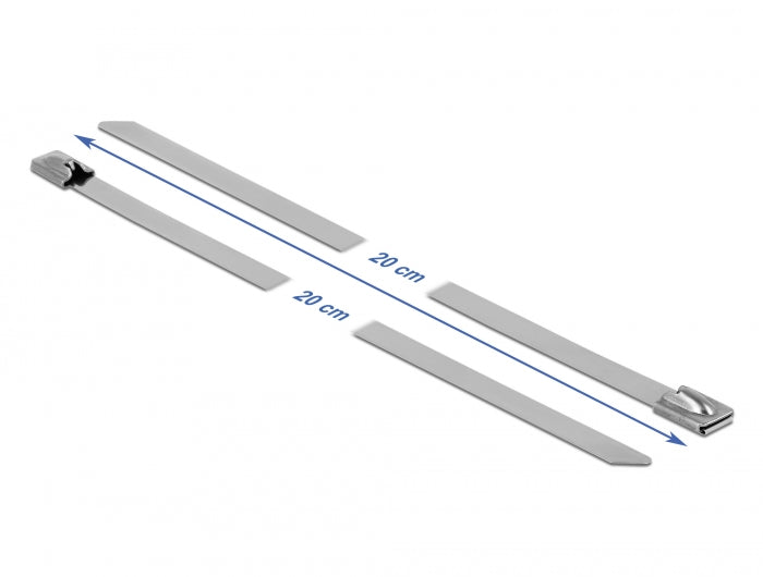 Delock Stainless Steel Cable Ties L 200 x W 7.9 mm 10 pieces - delock.israel