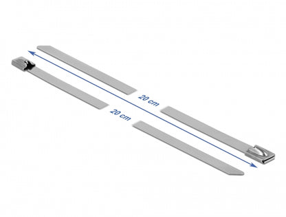 Delock Stainless Steel Cable Ties L 200 x W 7.9 mm 10 pieces - delock.israel