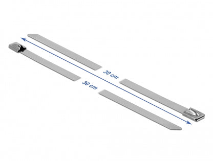 Delock Stainless Steel Cable Ties L 300 x W 7.9 mm 10 pieces - delock.israel