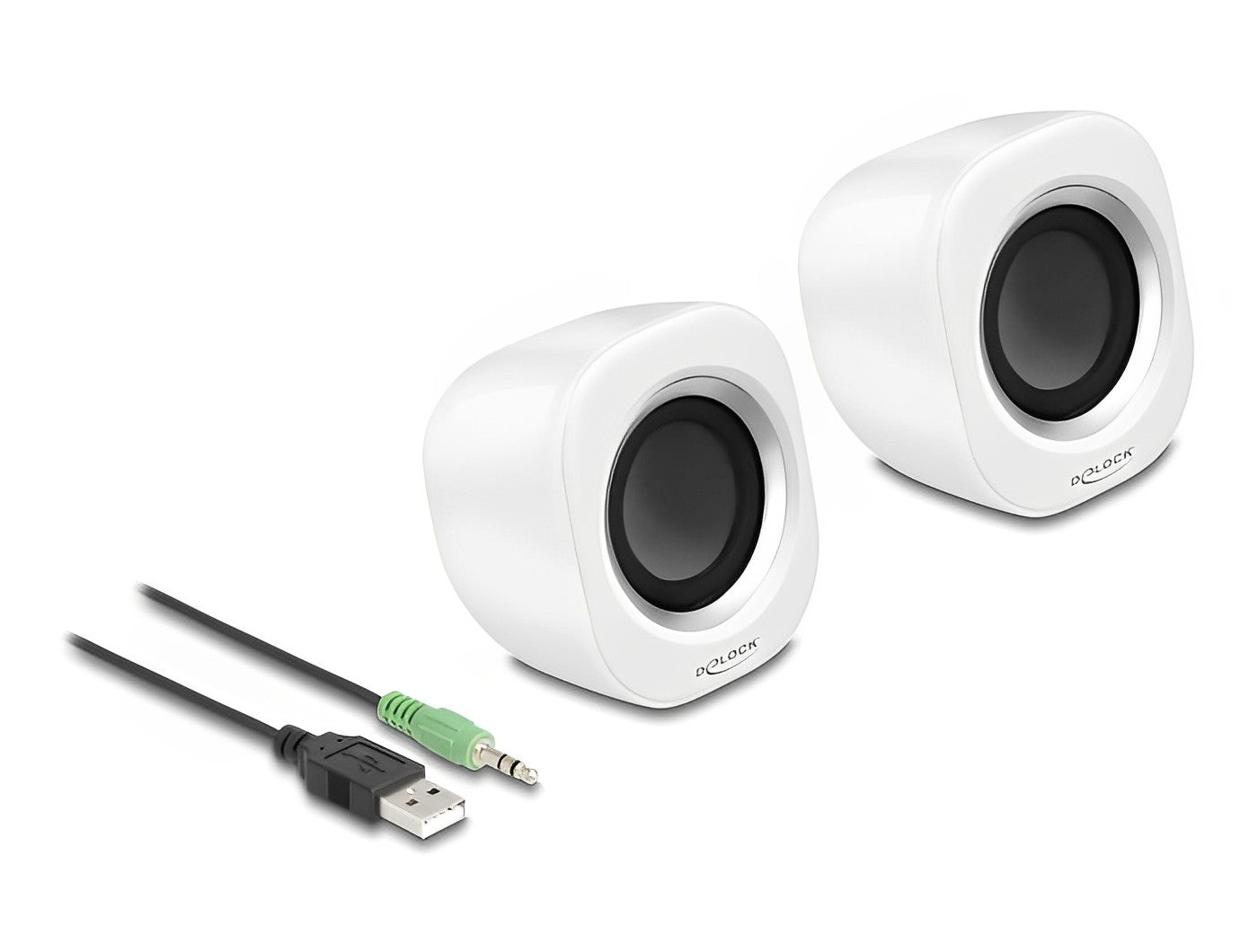 Delock Mini Stereo PC Speaker with 3.5 mm stereo jack male and USB powered - delock.israel