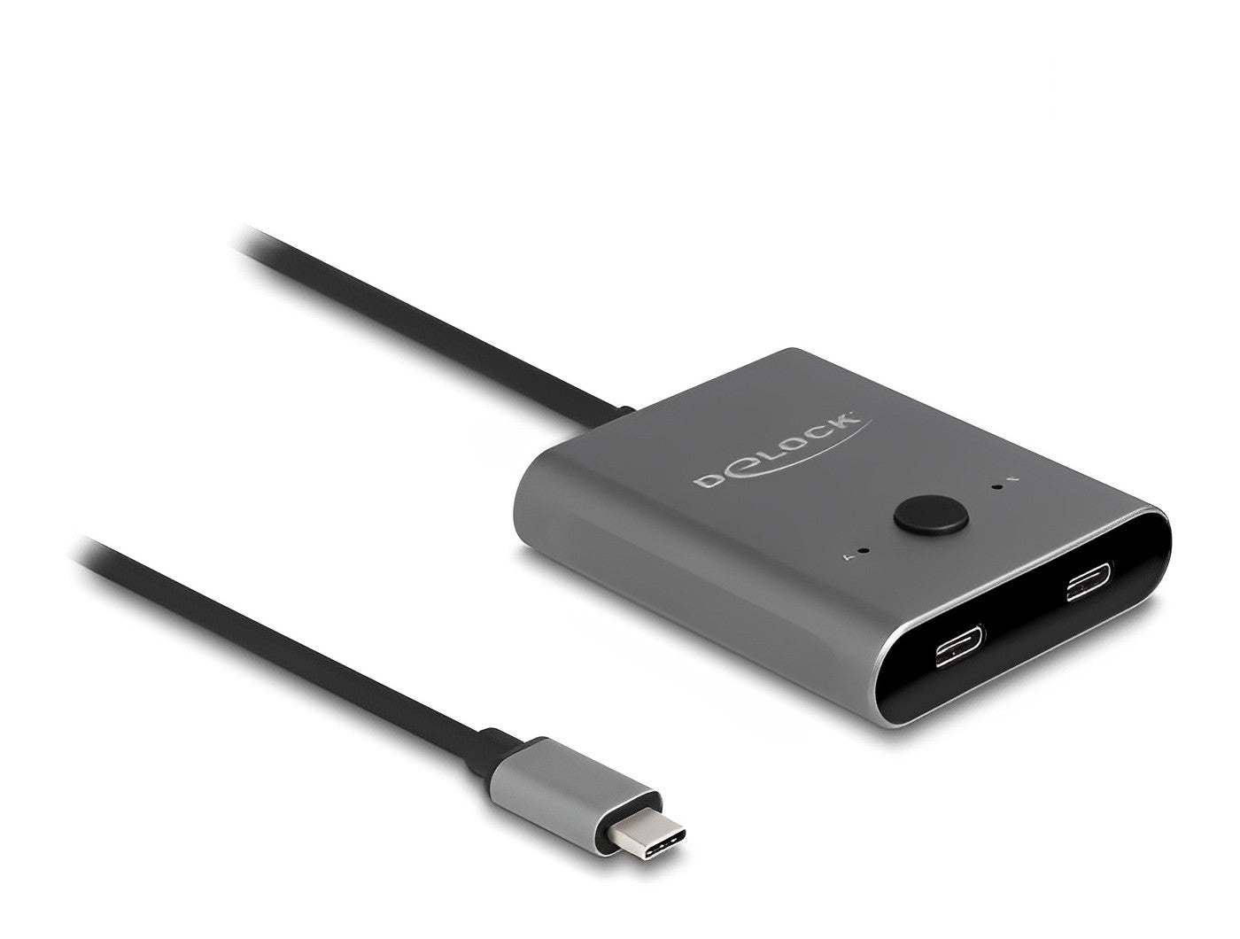 מיתוג USB-C 8K מבית Delock גרמניה הוא מיתוג דו כיווני ידני המאפשר חיבור של שני מכשירים עם יציאת USB-C למחשב או למכשיר תומך - delock.israel