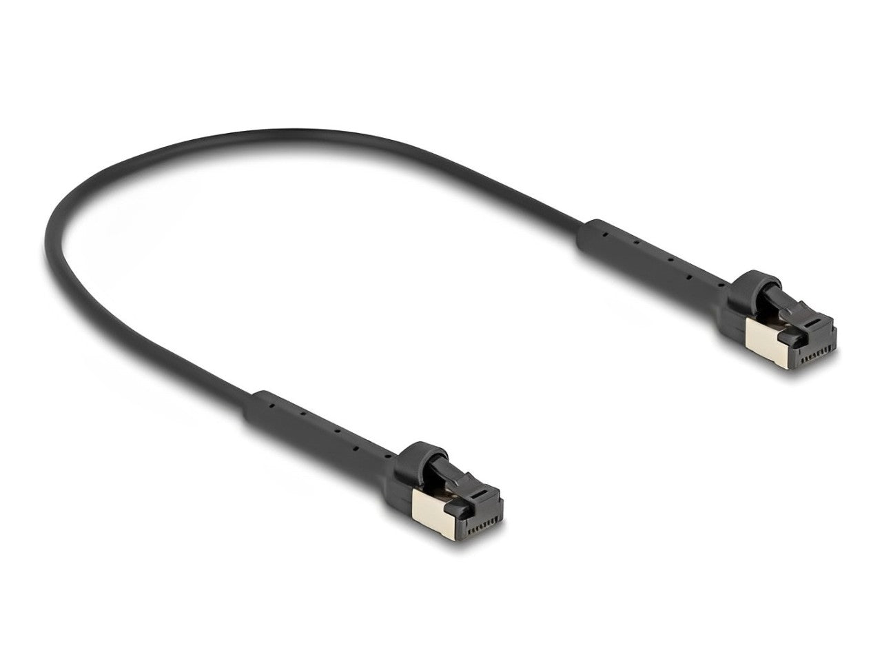 Delock RJ45 Slim Network Cable Cat.6A U/FTP angled black-delock.israel