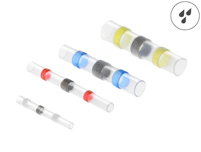 Delock Solder wire connectors waterproof set 50 pieces 26 - 10 AWG assorted colours - delock.israel