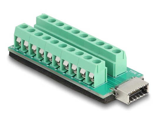 Delock USB type-E Key A female to Terminal Block Adapter 20 pin - delock.israel