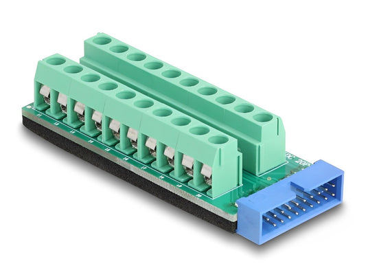 Delock USB Pin header male to Terminal Block Adapter 20 pin - delock.israel