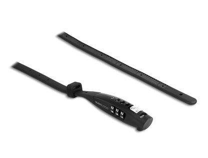 Navilock Universal Security Cable Tie with Combination Lock - L 410 x W 10 mm black - delock.israel