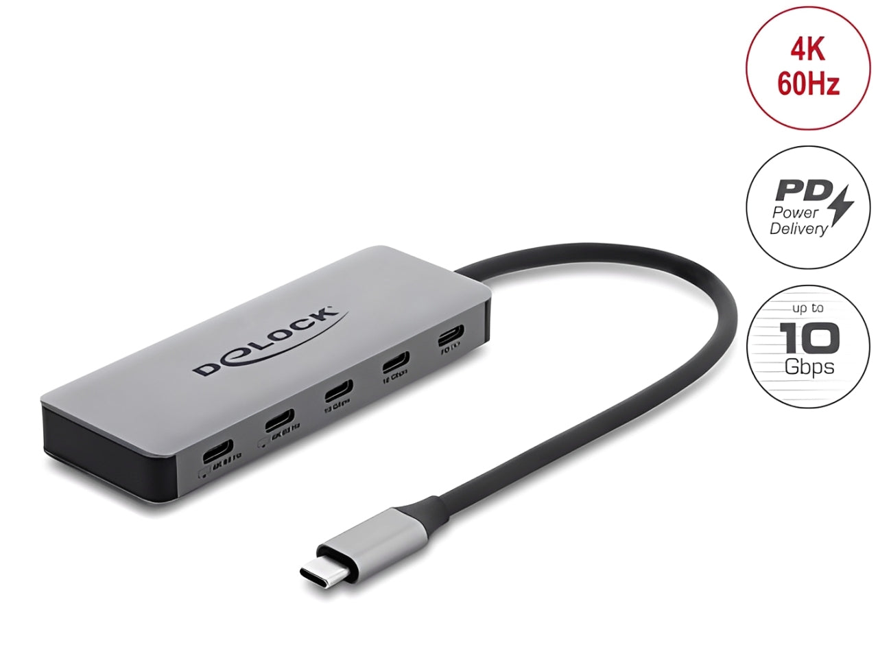 מפצל תצוגה ודאטה USB-C מבית Delock גרמניה